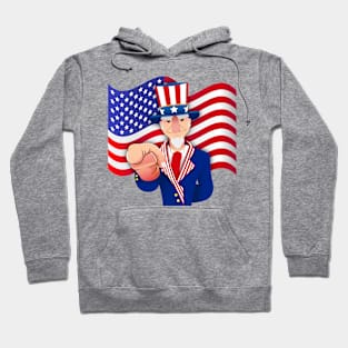 Uncle Sam Illustration Hoodie